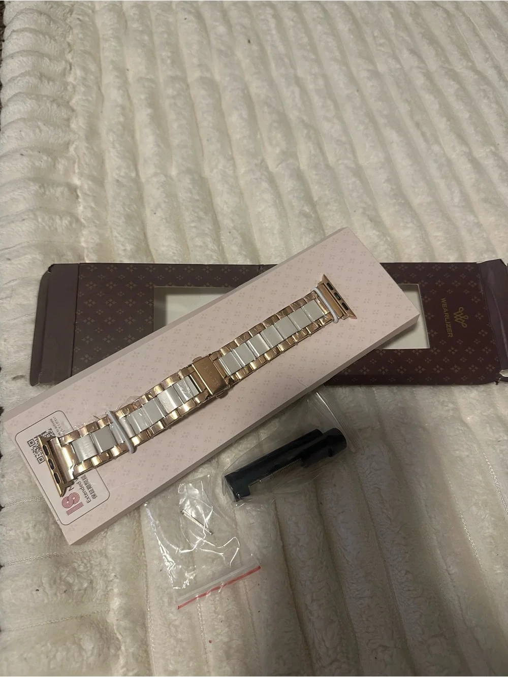 Rose Gold & Starlight Ceramic Link Band for Smartwatch